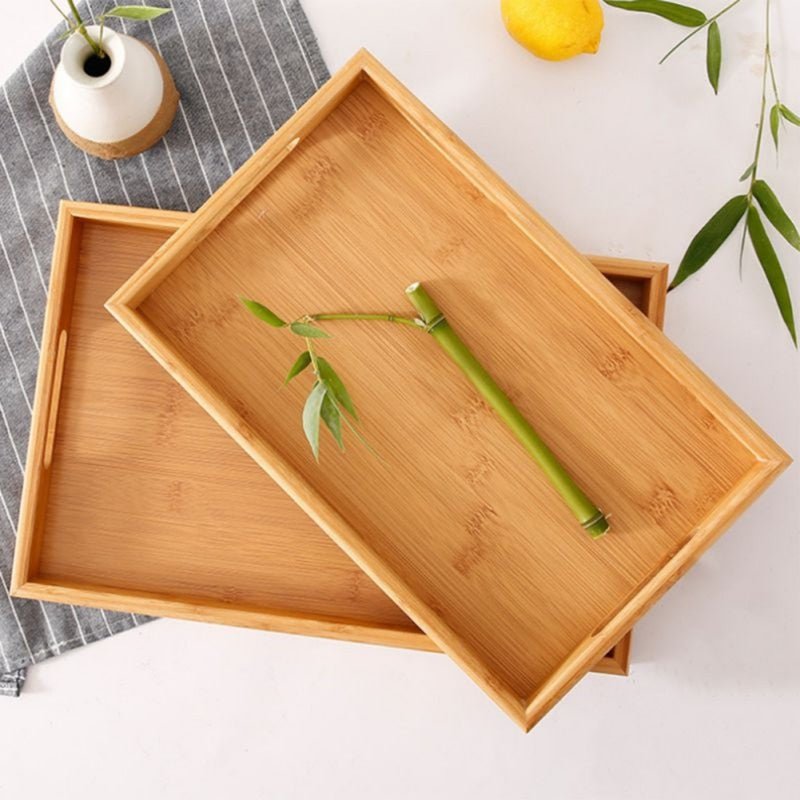 Bamboo Rectangular Tray - TheEcoKitchenPlus