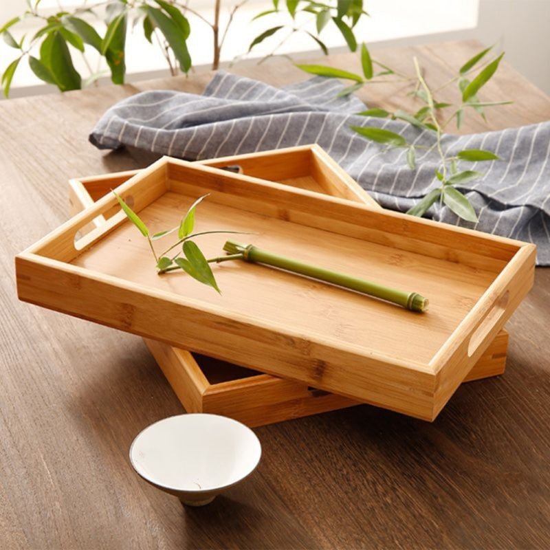 Bamboo Rectangular Tray - TheEcoKitchenPlus