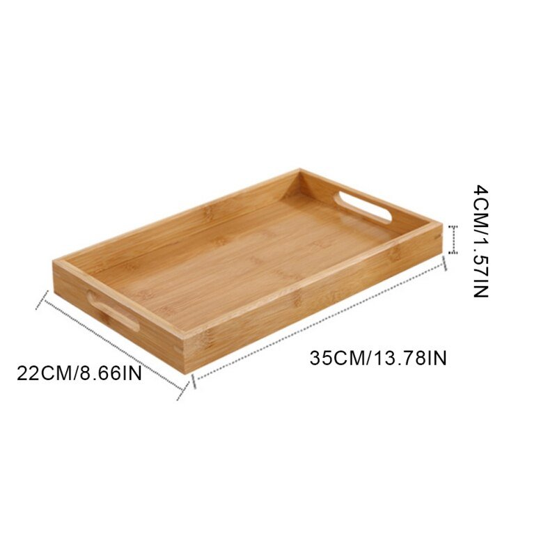 Bamboo Rectangular Tray - TheEcoKitchenPlus