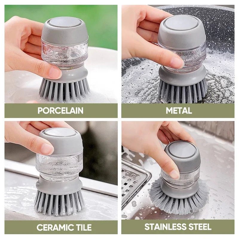 Multifunctional Pressing Cleaning Brush - TheEcoKitchenPlus