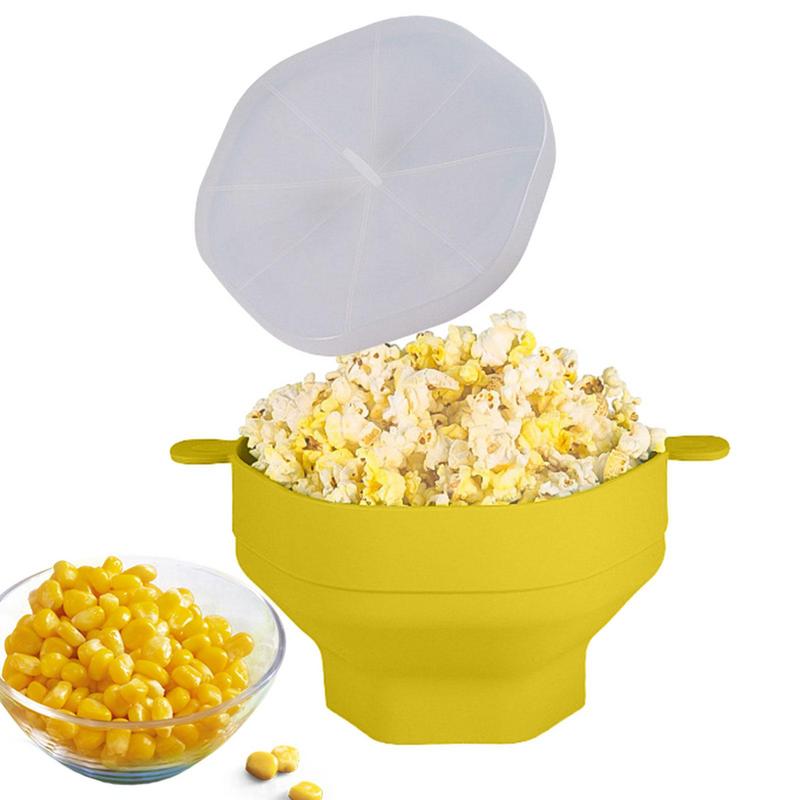 Popcorn Silicone Bowl With Lid - TheEcoKitchenPlus