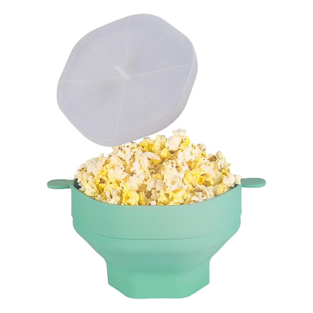 Popcorn Silicone Bowl With Lid - TheEcoKitchenPlus