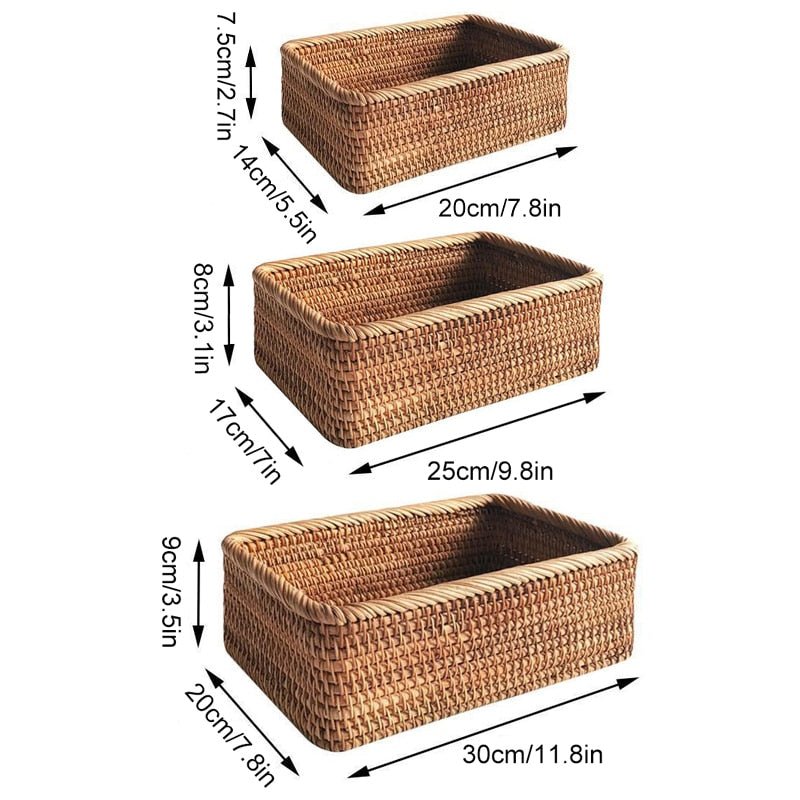 Rattan Wicker Basket - TheEcoKitchenPlus