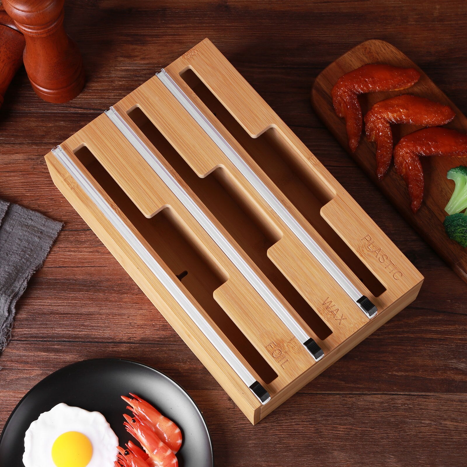 Wooden Cling Film Holder