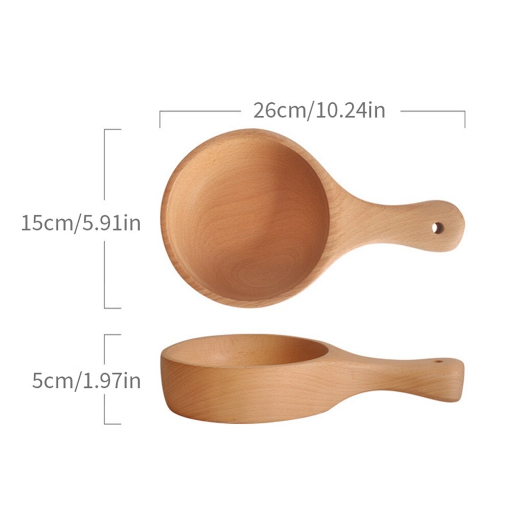 Wooden Sauce Dish With Handle