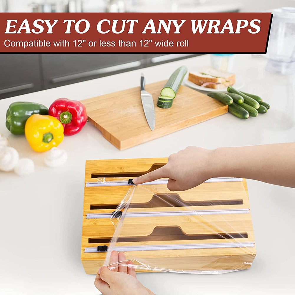 Wooden Cling Film Holder